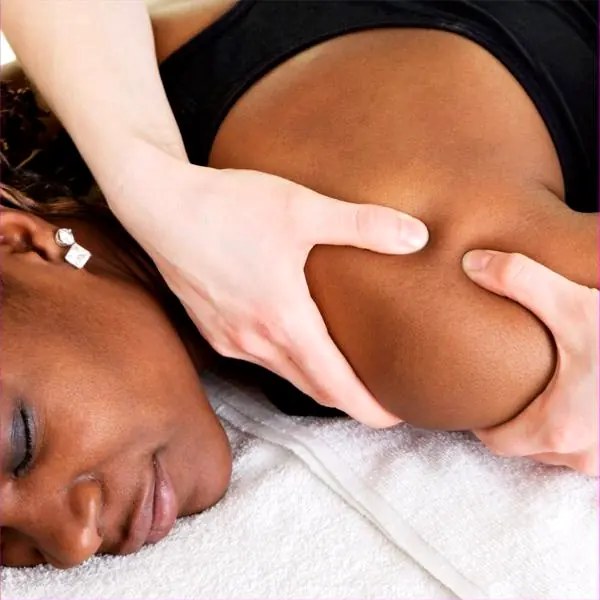 Neuromuscular therapy applied through the neck and shoulder in Lake Mary, FL